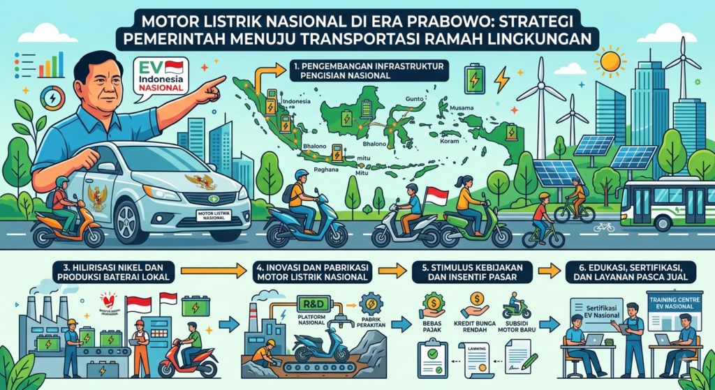 Motor Listrik Nasional di Era Prabowo: Strategi Pemerintah Menuju Transportasi Ramah Lingkungan
