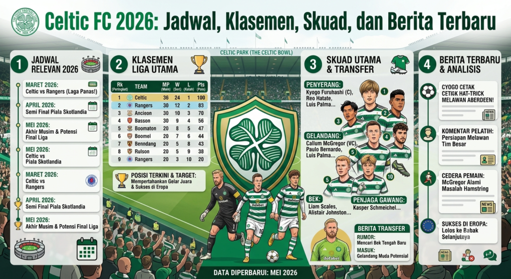 Celtic FC 2026: Jadwal, Klasemen, Skuad, dan Berita Terbaru