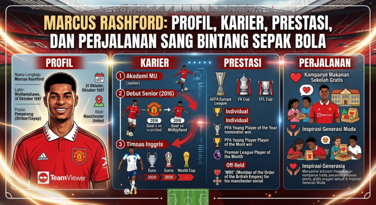 Marcus Rashford: Profil, Karier, Prestasi, dan Perjalanan Sang Bintang Sepak Bola