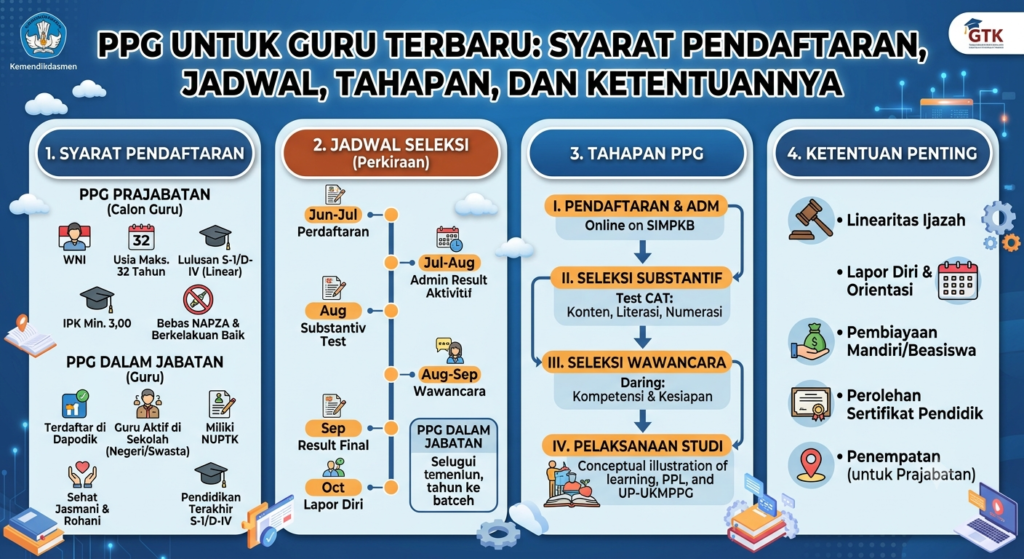 PPG untuk Guru Terbaru: Syarat Pendaftaran, Jadwal, Tahapan, dan Ketentuannya