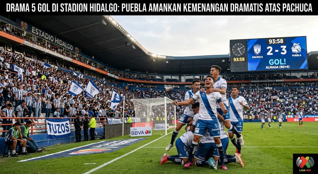 Drama 5 Gol di Stadion Hidalgo: Puebla Amankan Kemenangan Dramatis atas Pachuca
