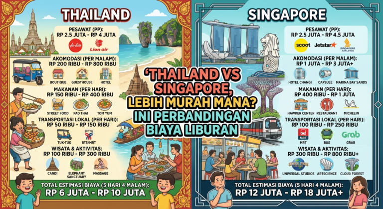 Thailand vs Singapore, Lebih Murah Mana? Ini Perbandingan Biaya Liburan