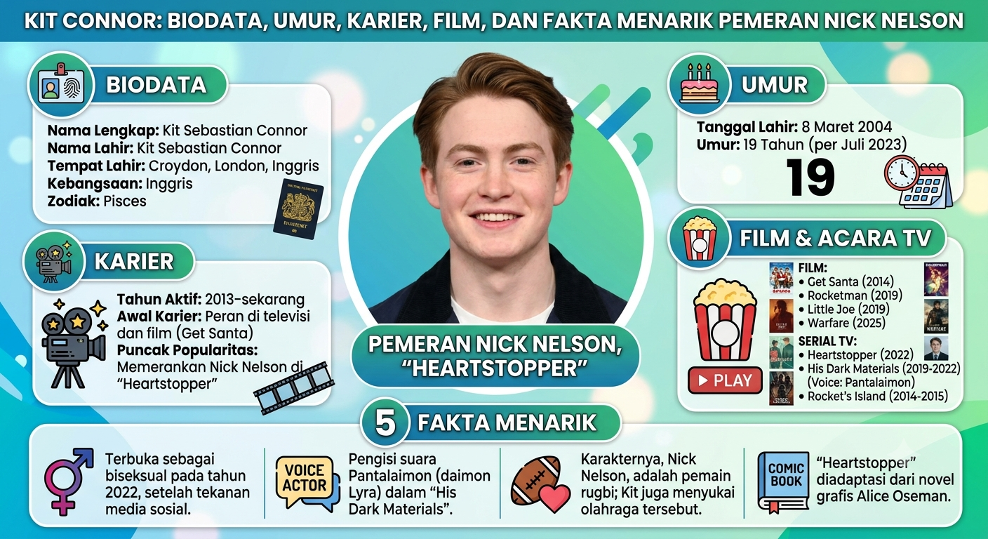 Kit Connor: Biodata, Umur, Karier, Film, dan Fakta Menarik Pemeran Nick Nelson