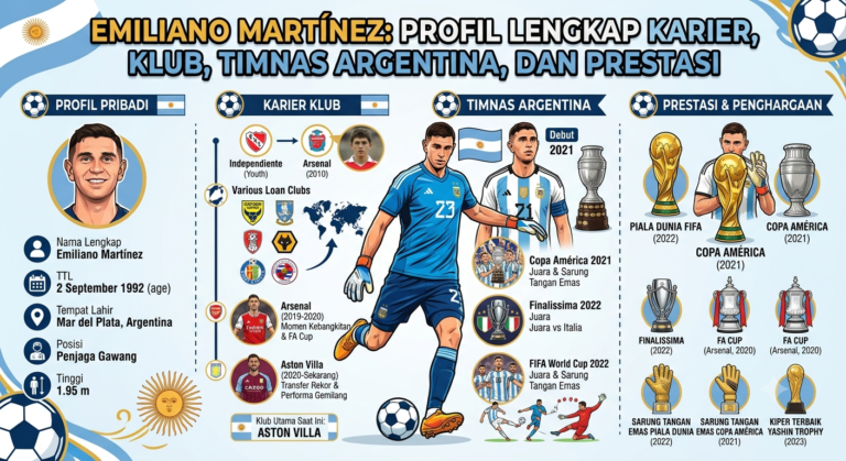 Emiliano Martínez Profil Lengkap: Karier, Klub, Timnas Argentina, dan Prestasi