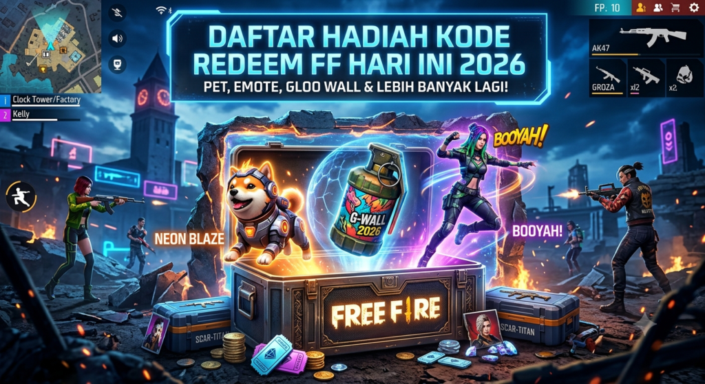 Daftar Hadiah Kode Redeem FF Hari Ini 2026: Dari Pet, Emote, Sampai Gloo Wall