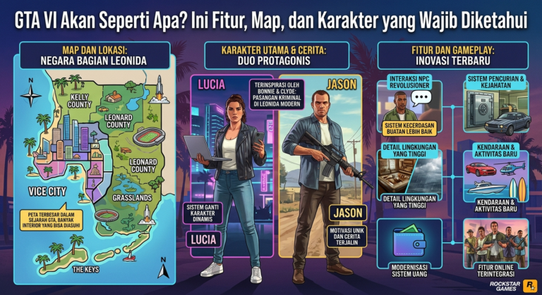 GTA VI Akan Seperti Apa? Ini Fitur, Map, dan Karakter yang Wajib Diketahui