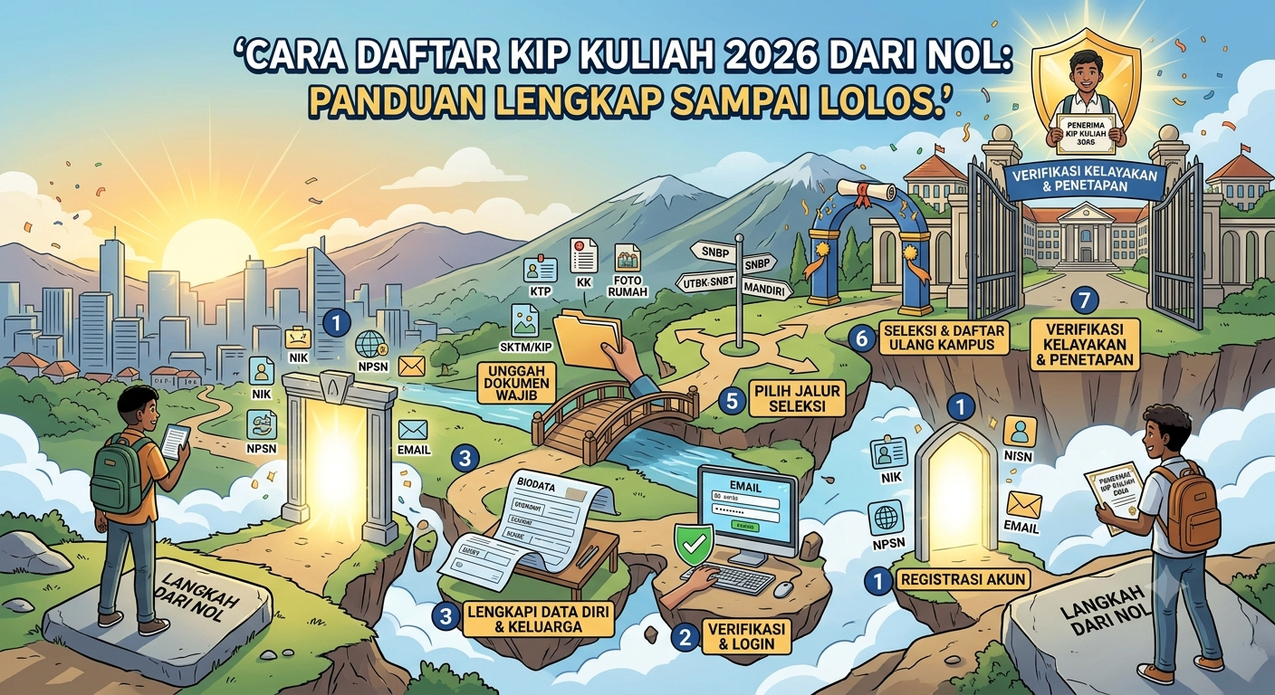 Cara Daftar KIP Kuliah 2026 dari Nol: Panduan Lengkap sampai Lolos