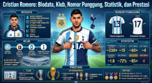 Cristian Romero: Biodata, Klub, Nomor Punggung, Statistik, dan Prestasi