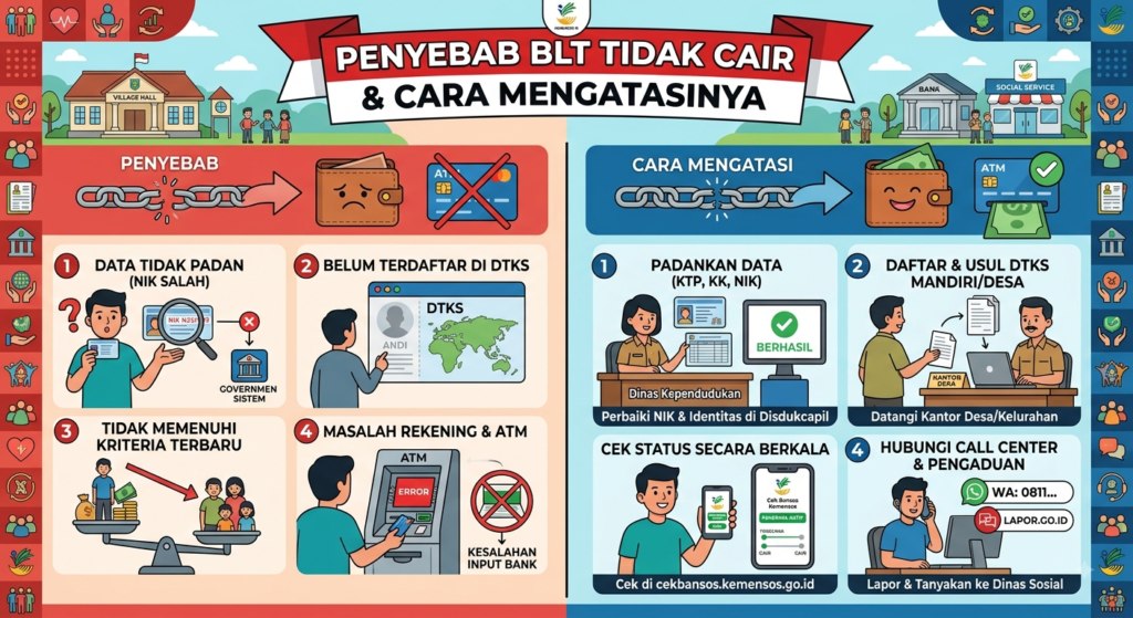 Penyebab Bantuan Langsung Tunai Tidak Cair dan Cara Mengatasinya