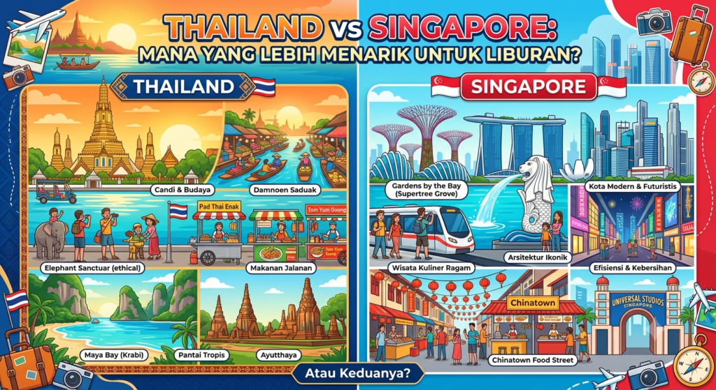 Thailand vs Singapore: Mana yang Lebih Menarik untuk Liburan?