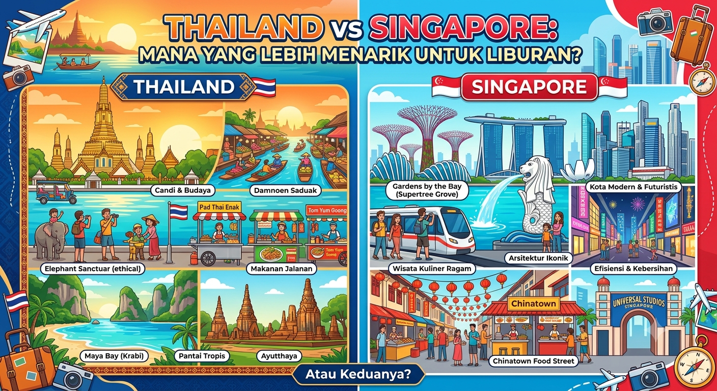 Thailand vs Singapore: Mana yang Lebih Menarik untuk Liburan?