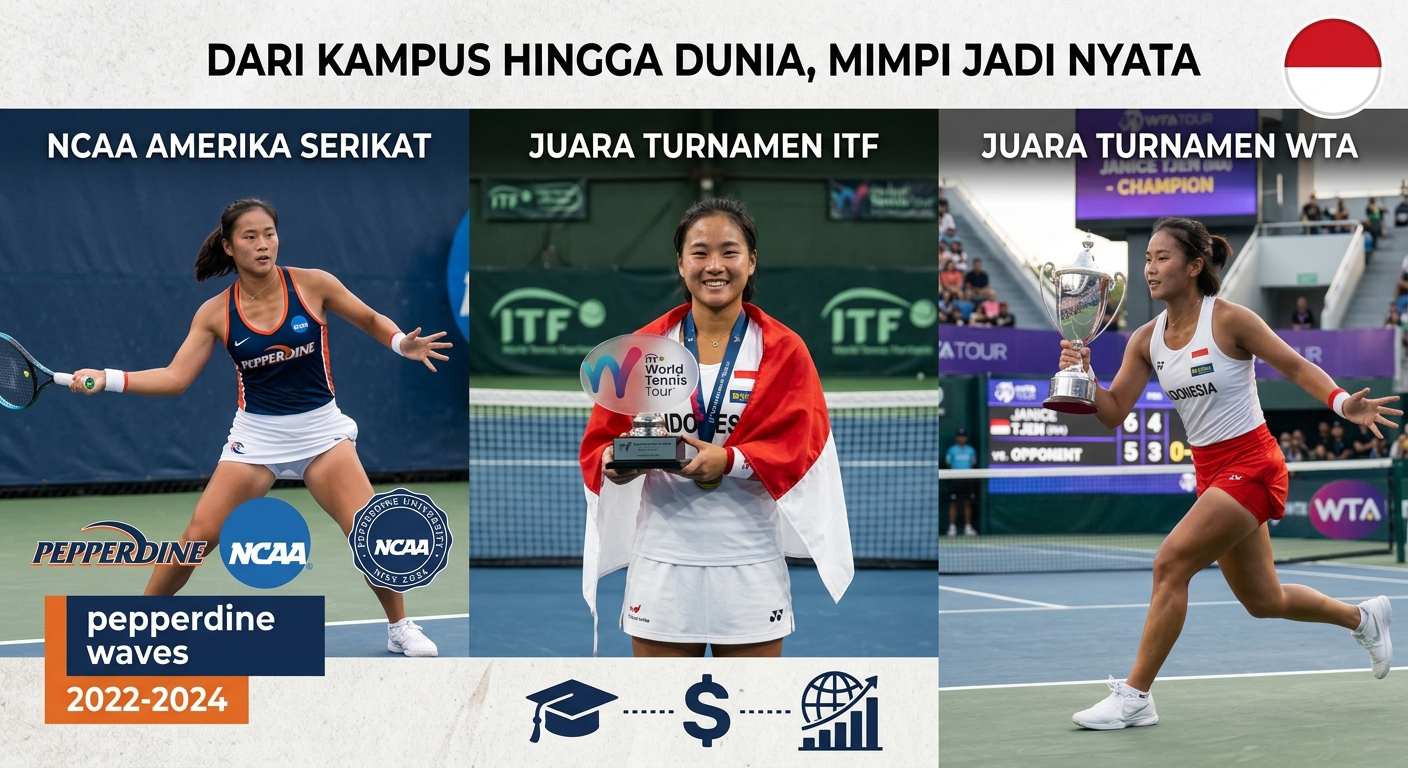 Perjalanan Impian Janice Tjen: Dari NCAA Amerika Serikat hingga Juara Turnamen ITF dan WTA