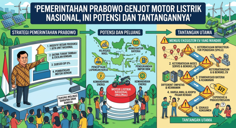 Pemerintahan Prabowo Genjot Motor Listrik Nasional, Ini Potensi dan Tantangannya