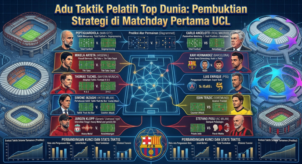 Adu Taktik Pelatih Top Dunia: Pembuktian Strategi di Matchday Pertama UCL