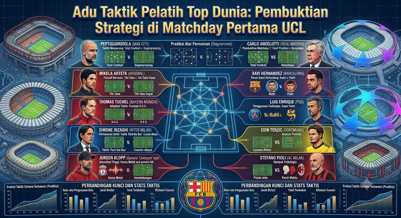 Adu Taktik Pelatih Top Dunia: Pembuktian Strategi di Matchday Pertama UCL