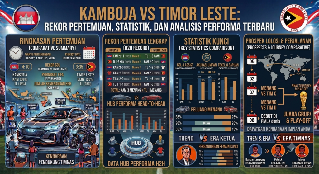 Kamboja vs Timor Leste: Rekor Pertemuan, Statistik, dan Analisis Performa Terbaru