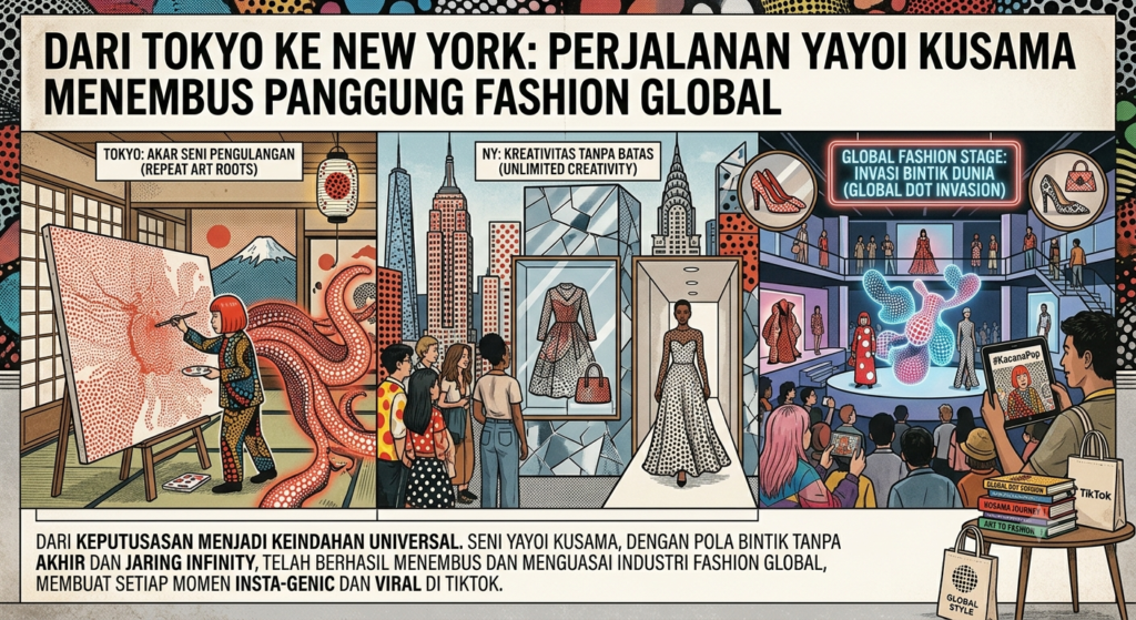 Dari Tokyo ke New York: Perjalanan Yayoi Kusama Menembus Panggung Fashion Global