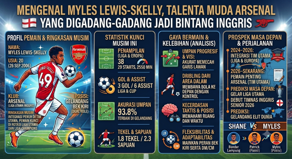 Mengenal Myles Lewis-Skelly, Talenta Muda Arsenal yang Digadang-Gadang Jadi Bintang Inggris