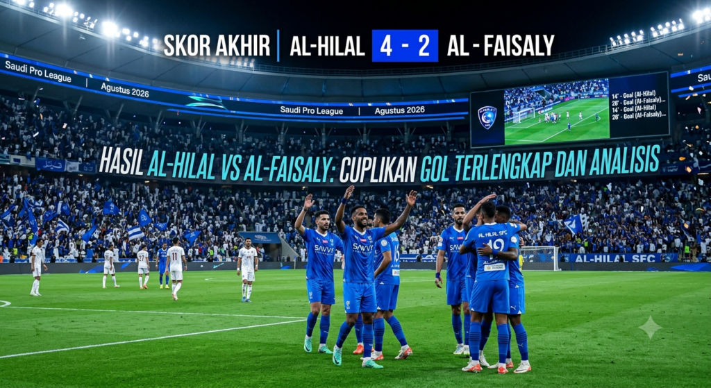 Hasil Al-Hilal vs Al-Faisaly: Skor Akhir dan Cuplikan Gol Terlengkap