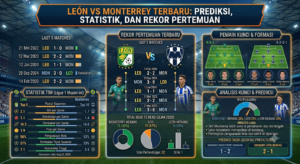 León vs Monterrey Terbaru: Prediksi, Statistik, dan Rekor Pertemuan