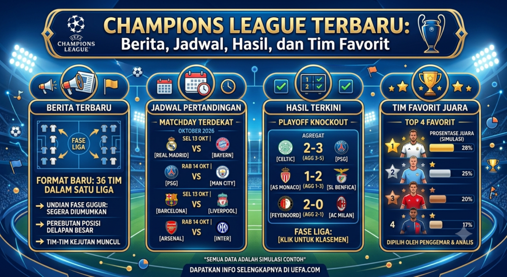 Champions League Terbaru: Berita, Jadwal, Hasil, dan Tim Favorit
