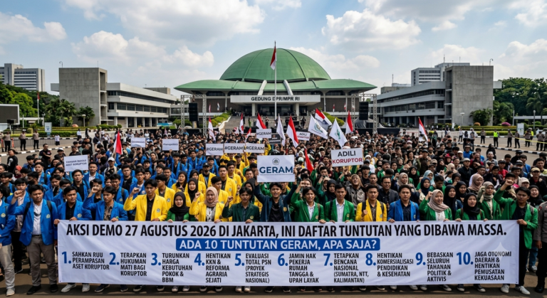 Demo 27 Agustus 2026 di Gedung DPR/MPR: Ada 10 Tuntutan GERAM, Apa Saja?
