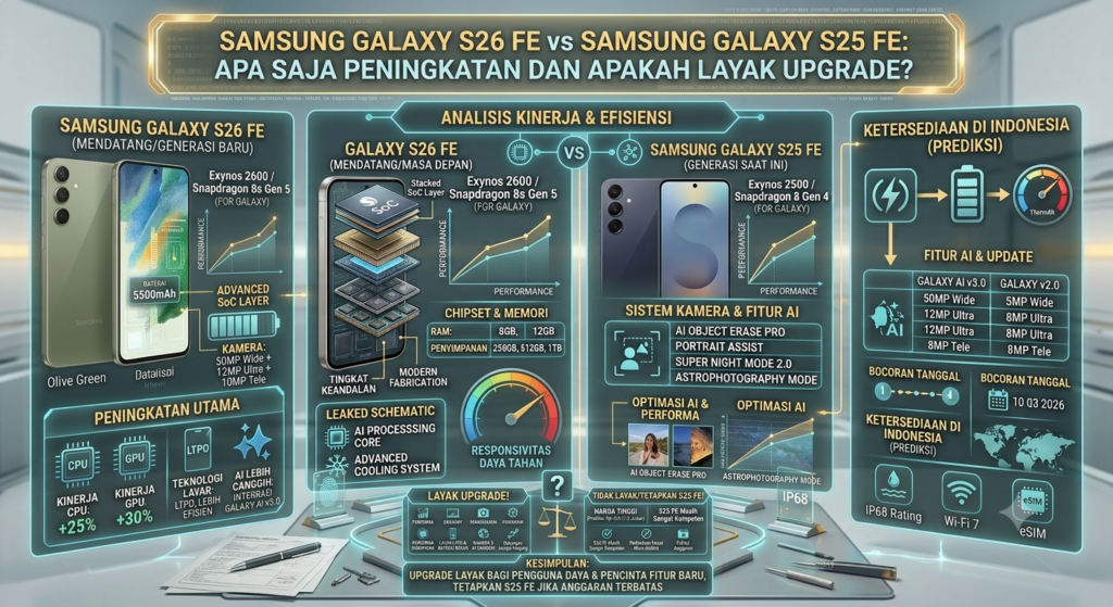 Samsung S26 FE vs Samsung S25 FE: Apa Saja Peningkatan dan Apakah Layak Upgrade?