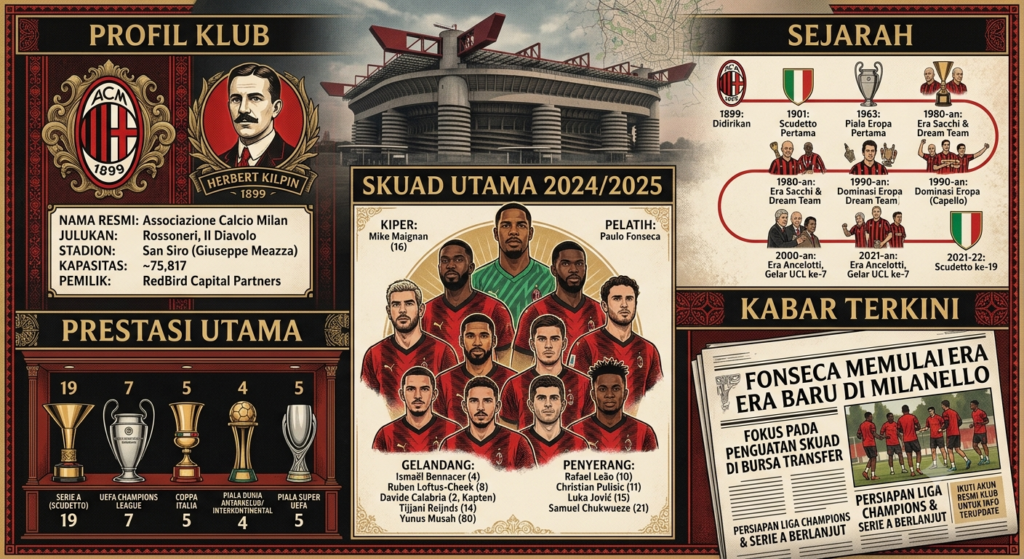 AC Milan Terbaru: Profil Klub, Sejarah, Skuad, Prestasi, dan Kabar Terkini