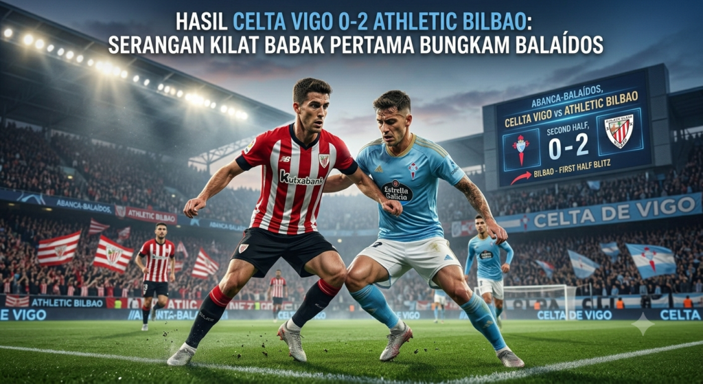 Hasil Celta Vigo 0-2 Athletic Bilbao: Serangan Kilat Babak Pertama Bungkam Balaídos