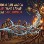 Upaya Pemadam dan Warga Padamkan Api yang Lahap Kawasan Adat Sade Lombok