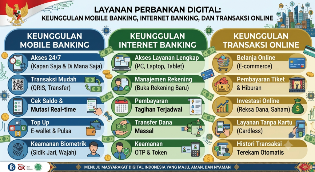 Layanan Perbankan Digital: Keunggulan Mobile Banking, Internet Banking, dan Transaksi Online