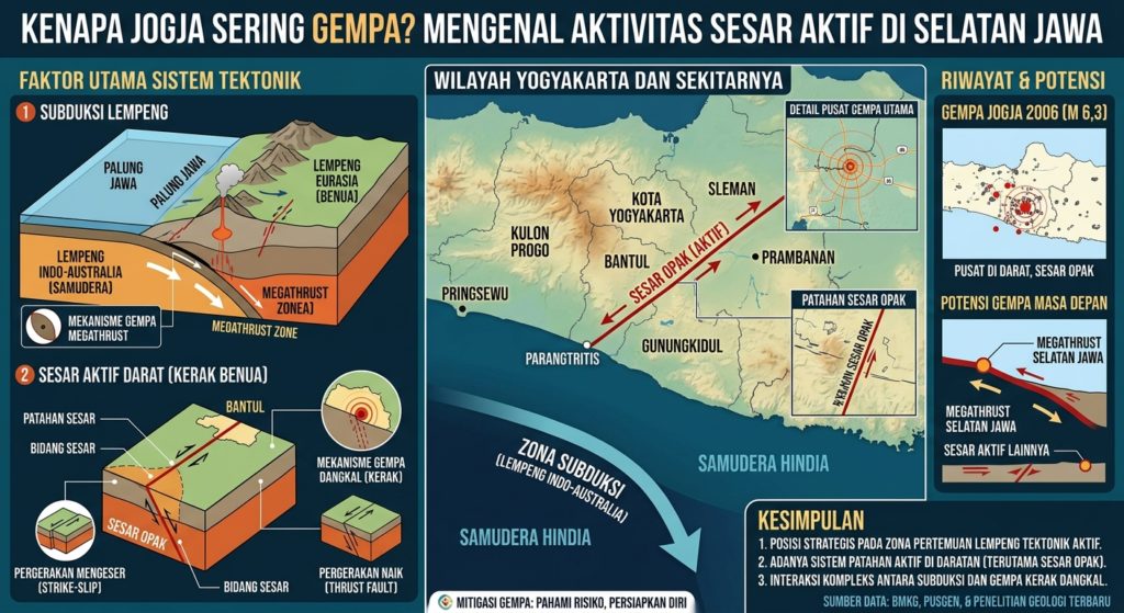 Kenapa Jogja Sering Gempa? Mengenal Aktivitas Sesar Aktif di Selatan Jawa