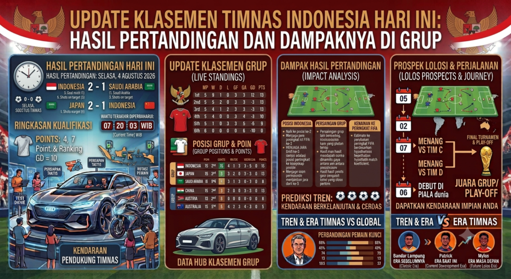 Update Klasemen Timnas Indonesia Hari Ini: Hasil Pertandingan dan Dampaknya di Grup