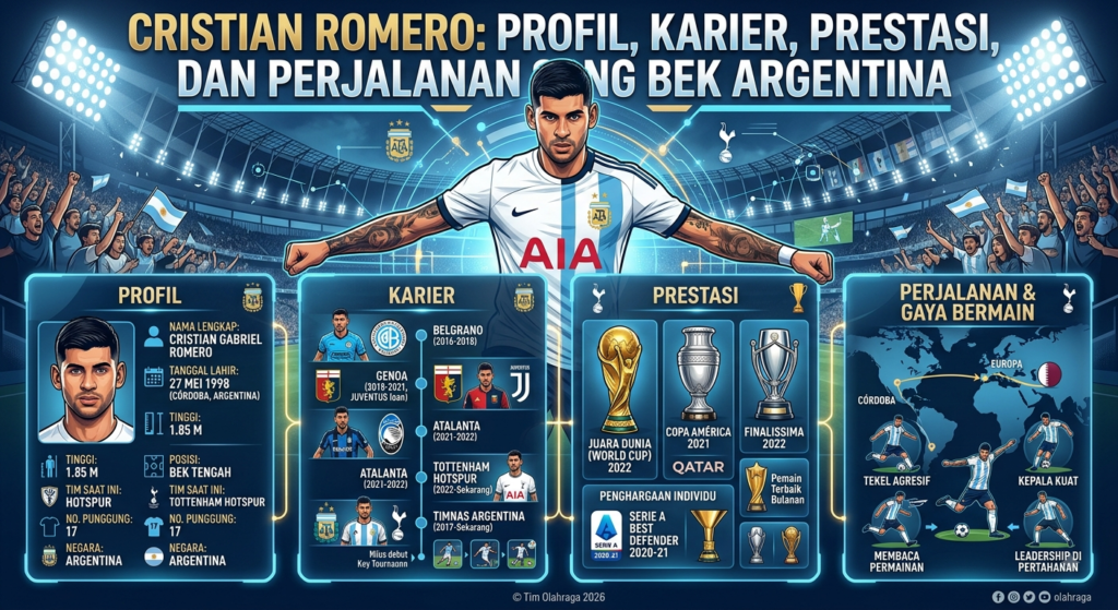 Cristian Romero: Profil, Karier, Prestasi, dan Perjalanan Sang Bek Argentina