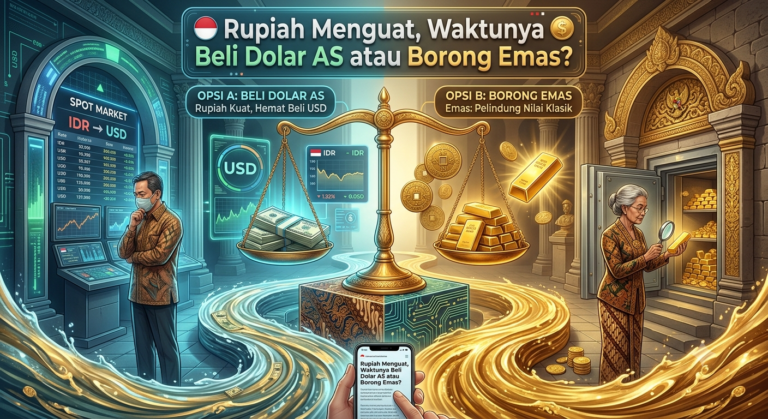 Rupiah Menguat, Waktunya Beli Dolar AS atau Borong Emas?