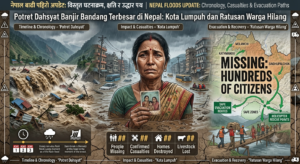 Potret Dahsyat Banjir Bandang Terbesar di Nepal: Kota Lumpuh dan Ratusan Warga Hilang