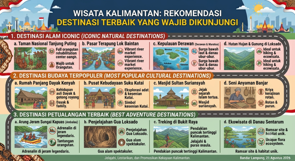 Wisata Kalimantan: Rekomendasi Destinasi Terbaik yang Wajib Dikunjungi