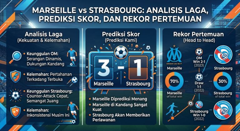 Marseille vs Strasbourg: Analisis Laga, Prediksi Skor, dan Rekor Pertemuan