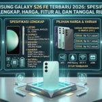 Samsung S26 FE Terbaru 2026: Spesifikasi Lengkap, Harga, Fitur AI, dan Tanggal Rilis