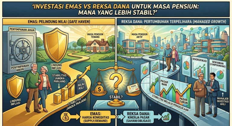 Investasi Emas vs Reksa Dana untuk Masa Pensiun: Mana yang Lebih Stabil?