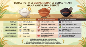 Beras Putih vs Beras Merah vs Beras Hitam: Mana yang Lebih Sehat?