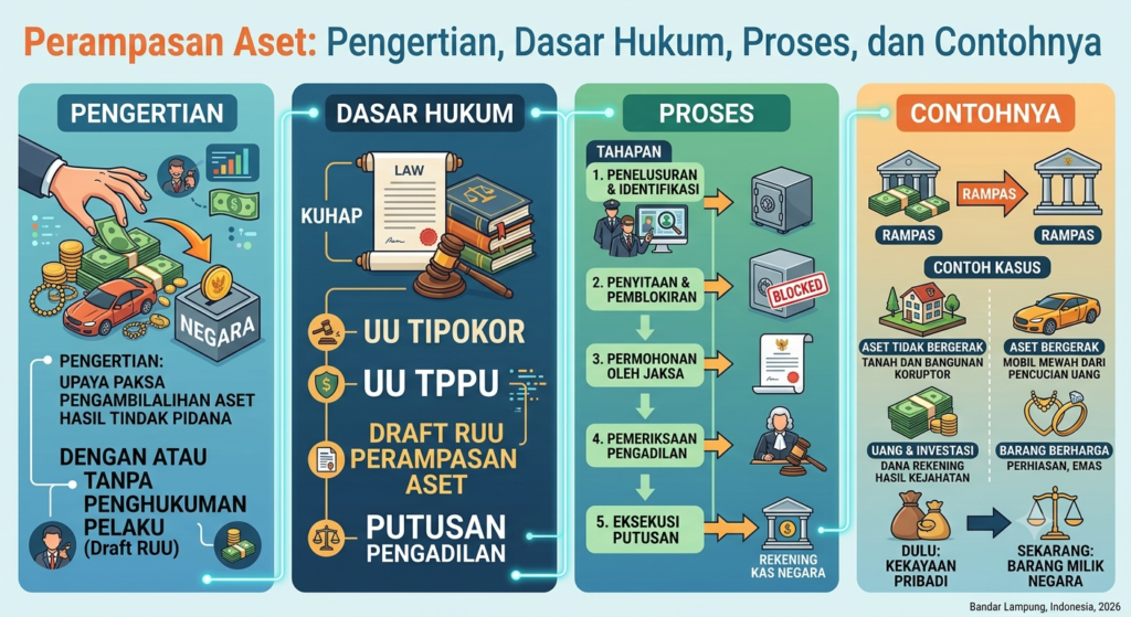 Perampasan Aset: Pengertian, Dasar Hukum, Proses, dan Contohnya