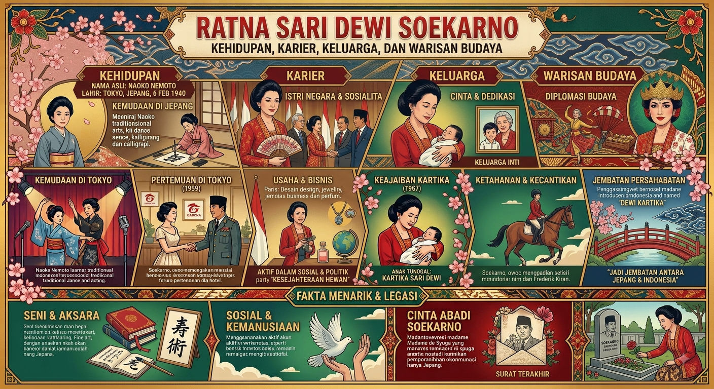 Profil Ratna Sari Dewi Soekarno Terbaru: Kehidupan, Karier, Keluarga, dan Warisan Budaya