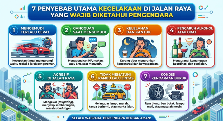 7 Penyebab Utama Kecelakaan di Jalan Raya yang Wajib Diketahui Pengendara