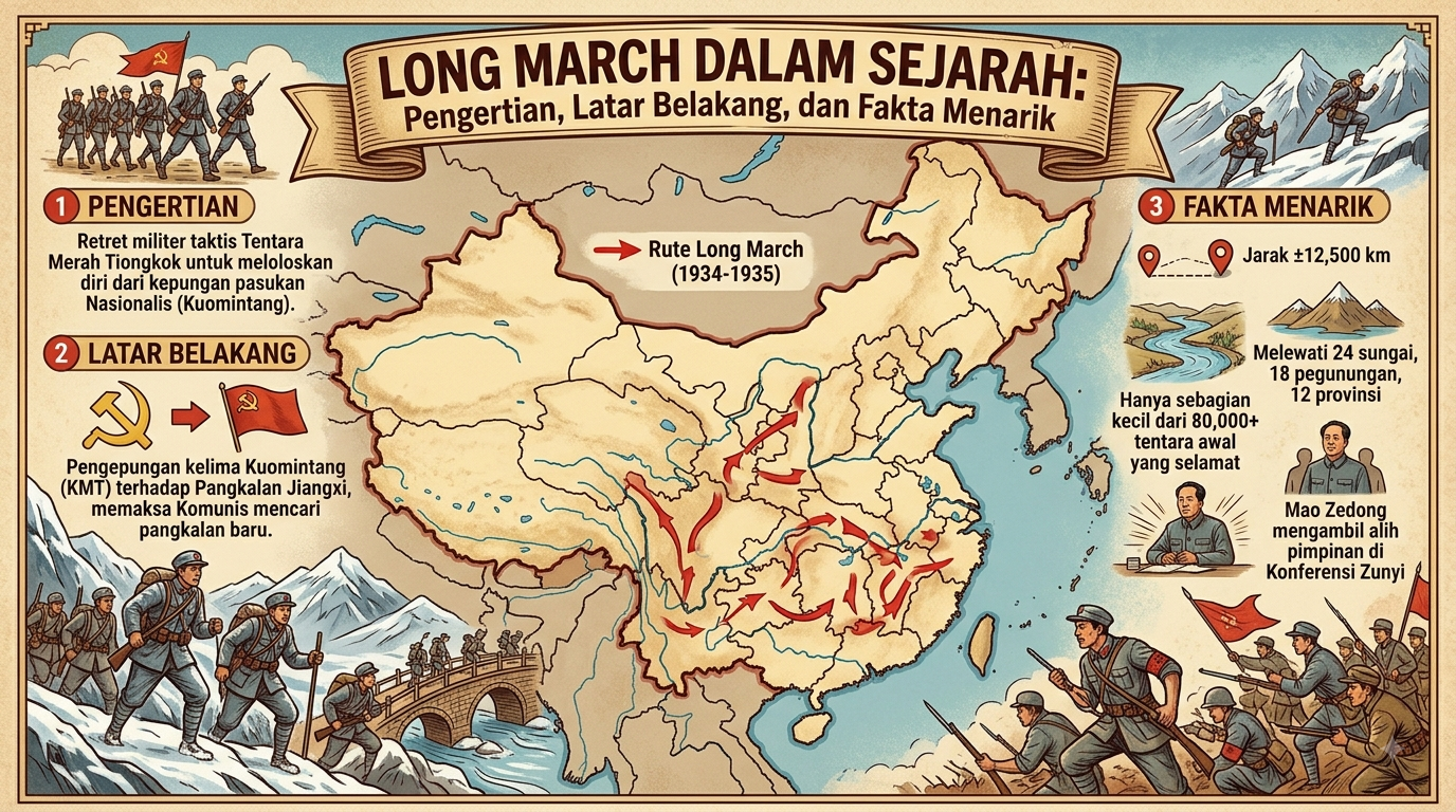 Long March dalam Sejarah: Pengertian, Latar Belakang, dan Fakta Menarik