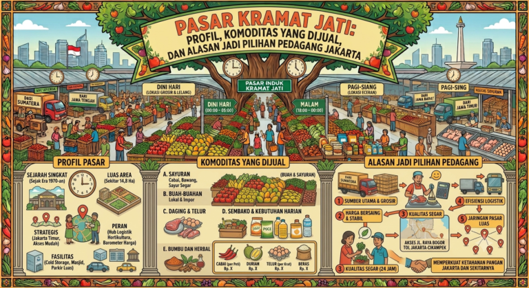 Pasar Kramat Jati: Profil, Komoditas yang Dijual, dan Alasan Jadi Pilihan Pedagang Jakarta