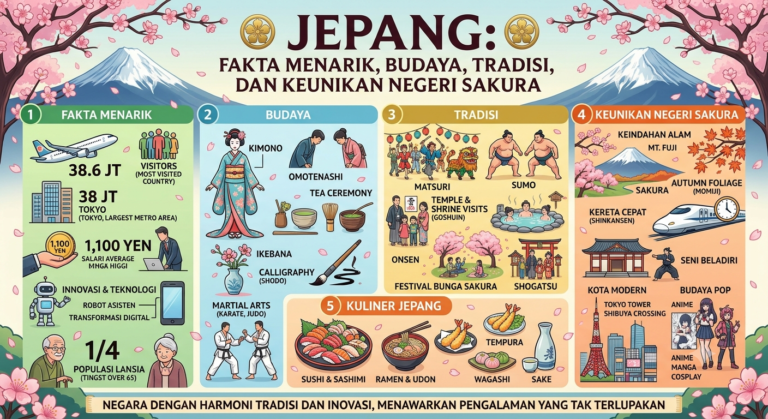 Jepang: Fakta Menarik, Budaya, Tradisi, dan Keunikan Negeri Sakura