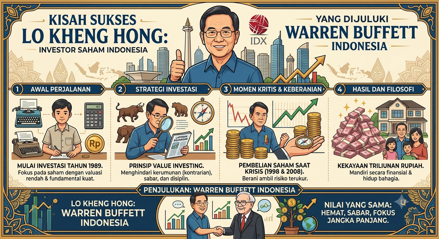 Kisah Sukses Lo Kheng Hong, Investor Saham Indonesia yang Dijuluki Warren Buffett Indonesia