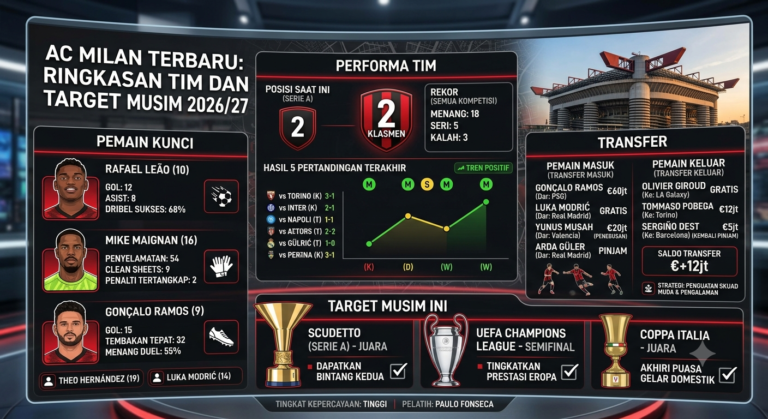 AC Milan Terbaru: Performa Tim, Pemain Kunci, Transfer, dan Target Musim Ini