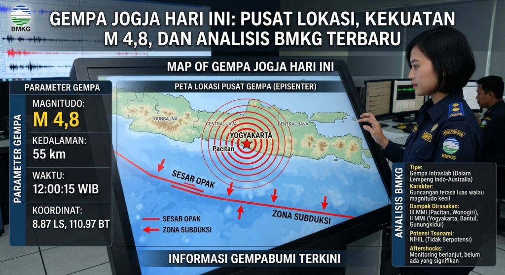 Gempa Jogja Hari Ini: Pusat Lokasi, Kekuatan M 4,8, dan Analisis BMKG Terbaru